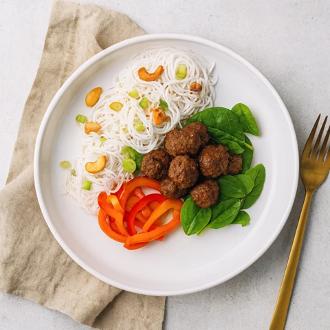Beef Meatballs with Veg
