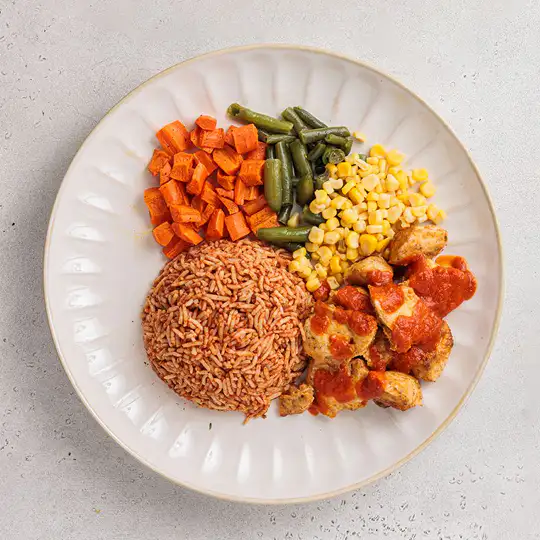 Chicken with Jollof Rice