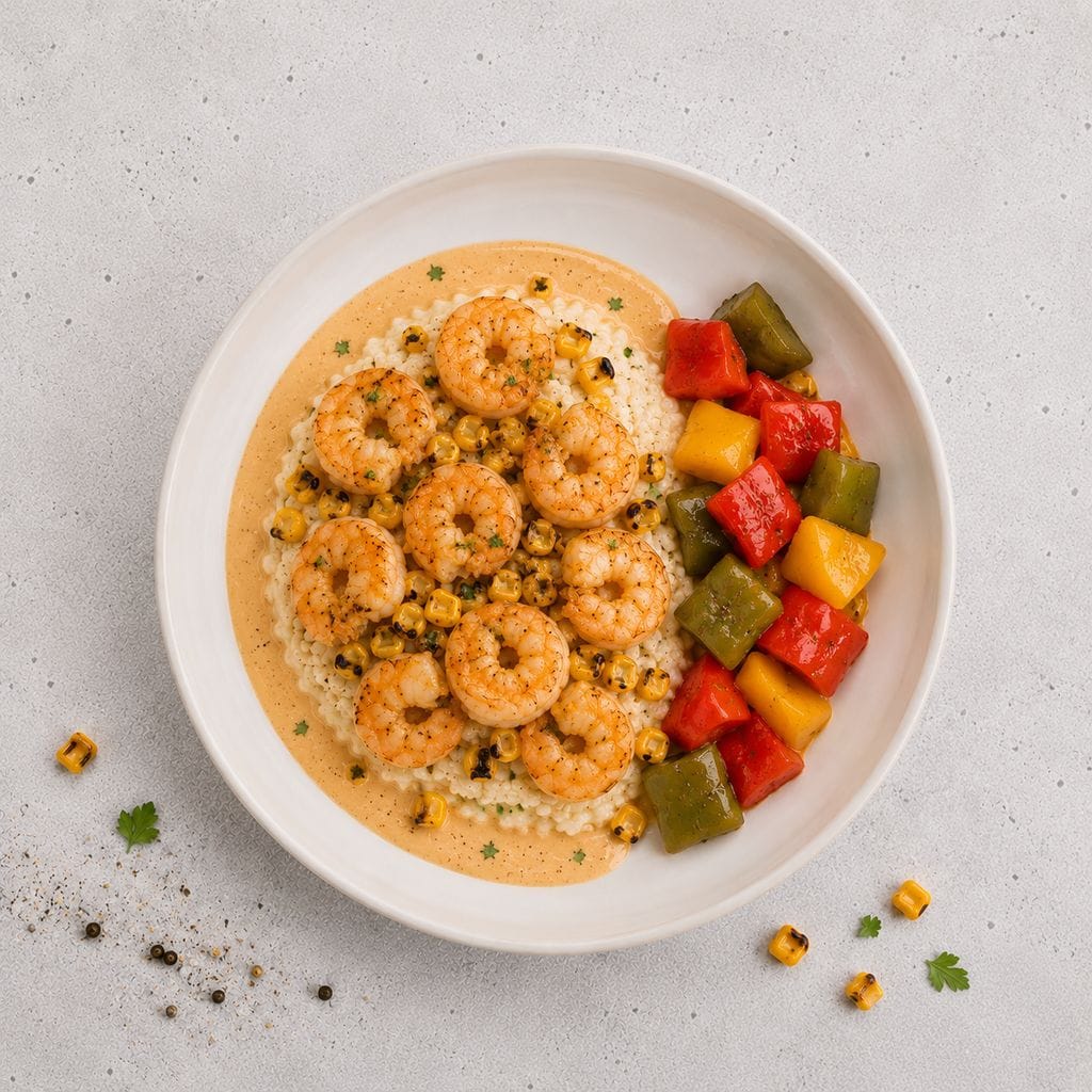 Garlic Shrimp with Creamy Grits